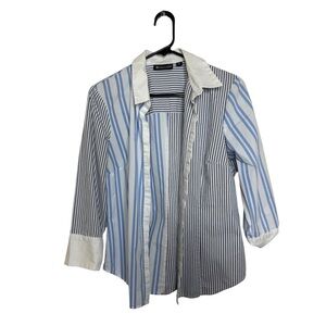 New York and Co. Blue and White Striped women’s Shirt